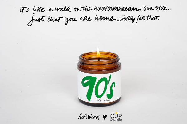 #aerwear. Lumânare Cup & Candle x Aer Wear, '90, Roses & Sea