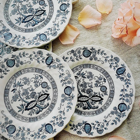 Set 6 farfurii întinse Myott, model Blue Onion