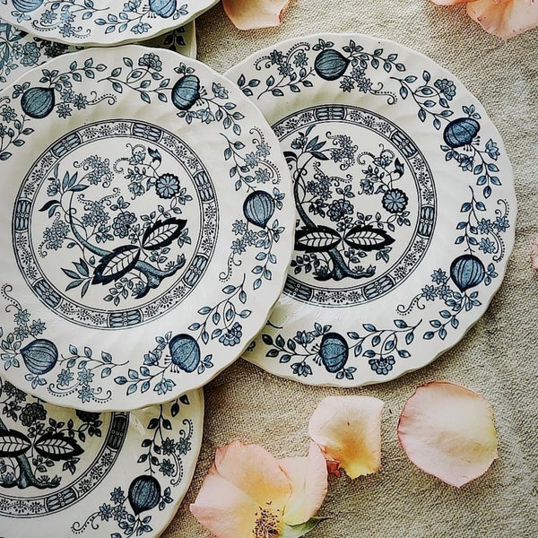 Set 6 farfurii ușor adânci Myott, model Blue Onion