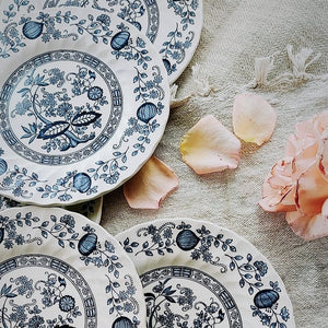 Set 6 farfurii ușor adânci Myott, model Blue Onion