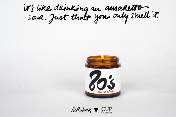 #aerwear. Lumânare Cup & Candle x Aer Wear, '80, Almond & Vanilla