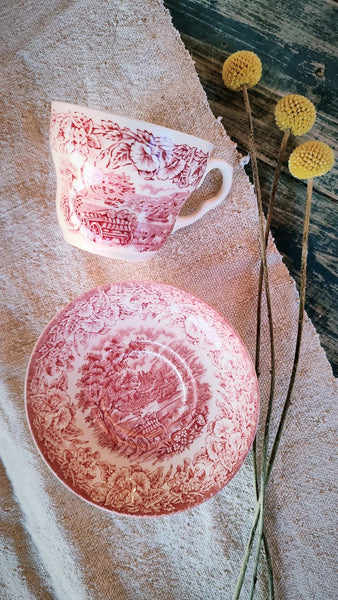 Lumânare Cup & Candle în ceașcă vintage, ceramică englezească