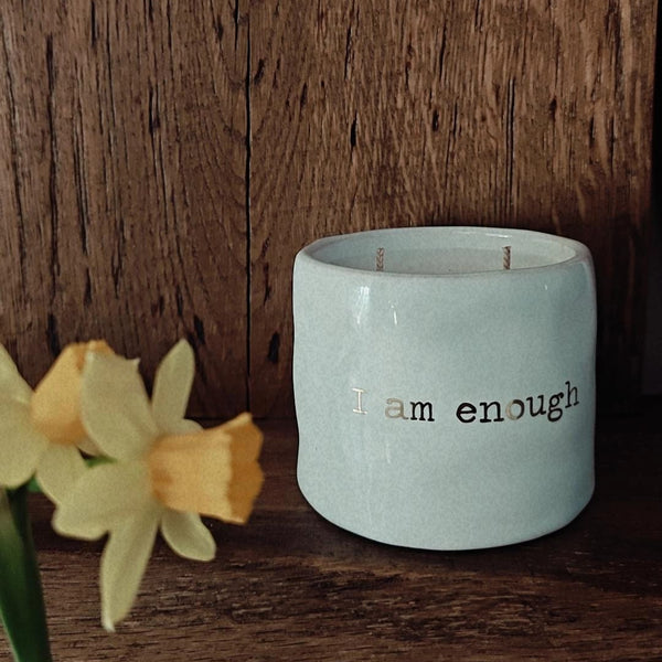 #IAMENOUGH. Lumânare Cup & Candle cu mesajul I AM ENOUGH