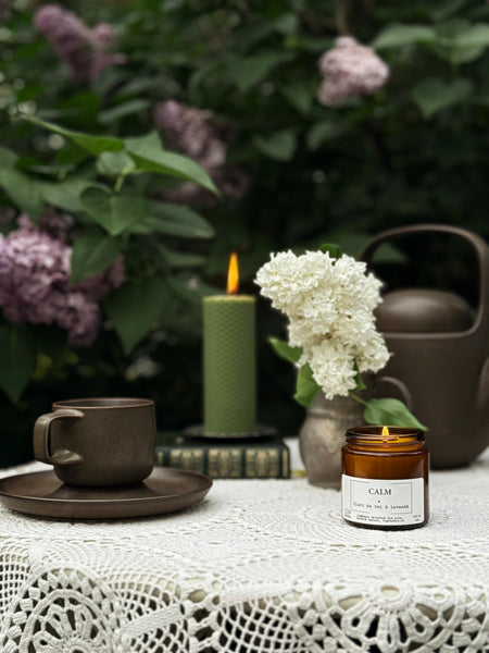 #GoodMood. Lumânare CALM, cu parfum de flori de tei și lavandă